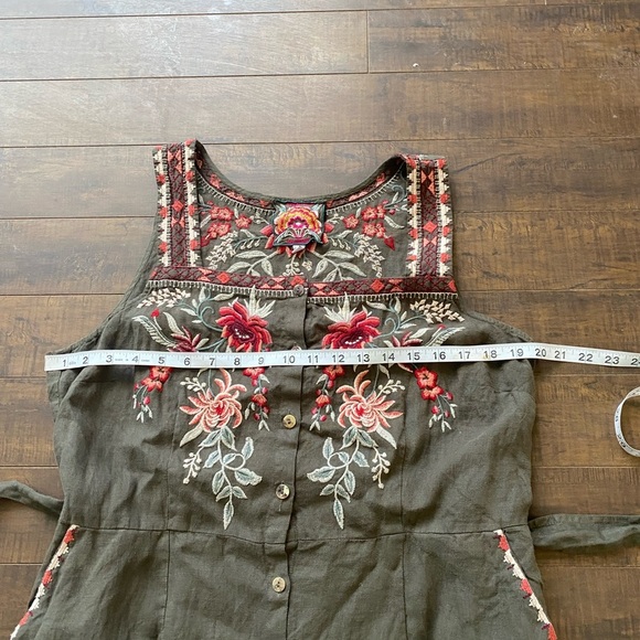 Johnny Was Bohemian LA Stevie Linen jumpsuit - Picture 4 of 14